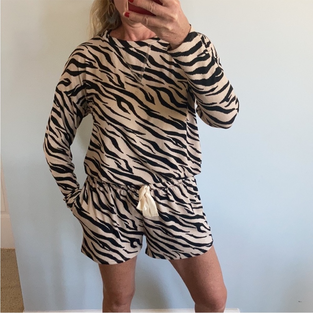 Animal Print 2 Piece Loungewear Set